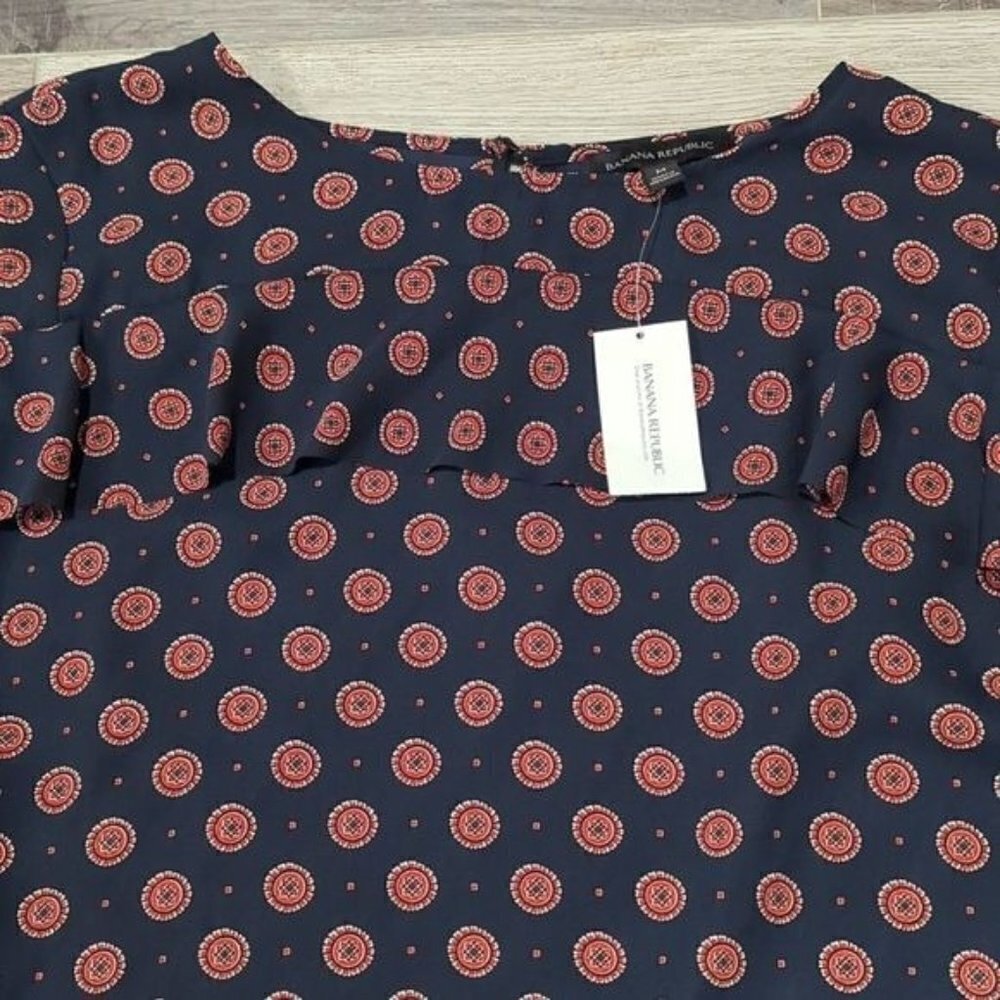 Banana Republic Top Blouse Size M - Picture 5 of 12